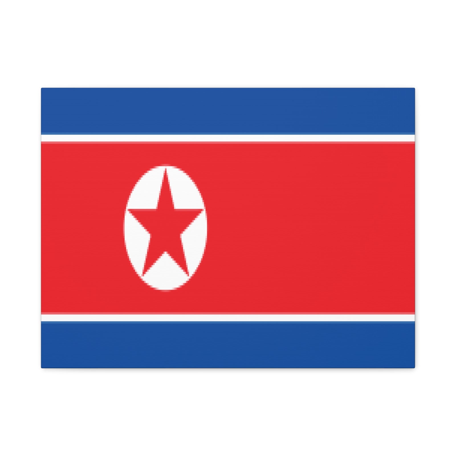 North Korea Country Flag Canvas Vibrant Wall Art Unframed Home Decor-Express Your Love Gifts