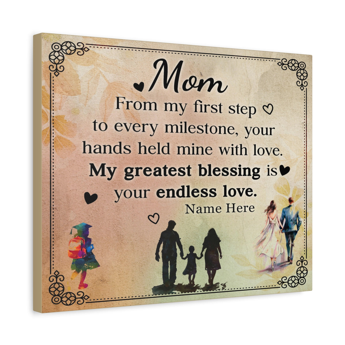 Personalized To Mom My Greatest Blessing is You Elegant Home Décor-Express Your Love Gifts