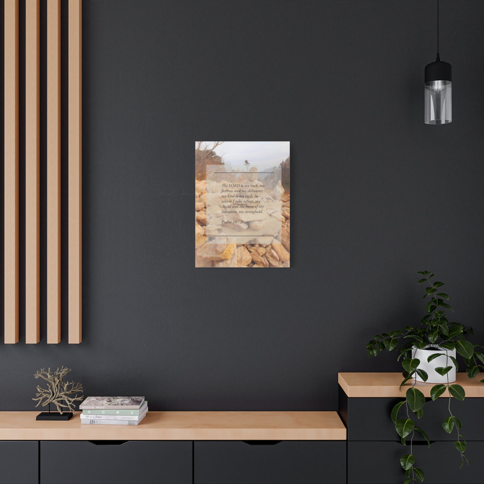 Scripture Walls Horn Of My Salvation Psalm 18:2 Bible Verse Canvas Christian Wall Art Ready to Hang-Express Your Love Gifts