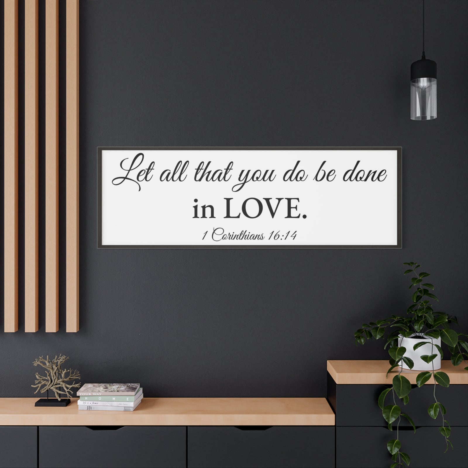 Scripture Walls 1 Corinthians 16:14 White Bible Verse Canvas Christian Wall Art Ready to Hang Unframed-Express Your Love Gifts