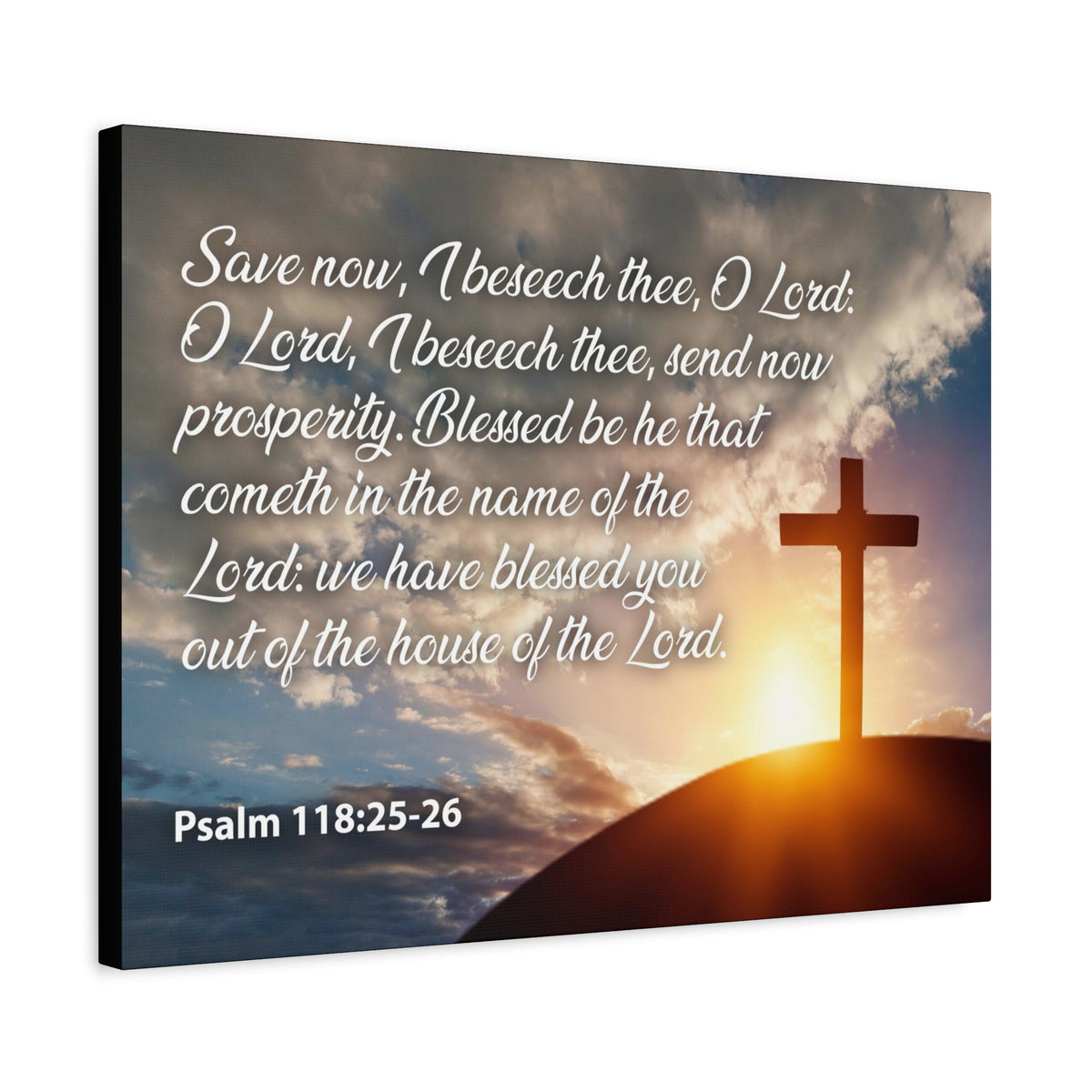 Bible Verse Canvas The House of The Lord Psalm 118:25-26 Christian Home Decor Scripture Art-Express Your Love Gifts