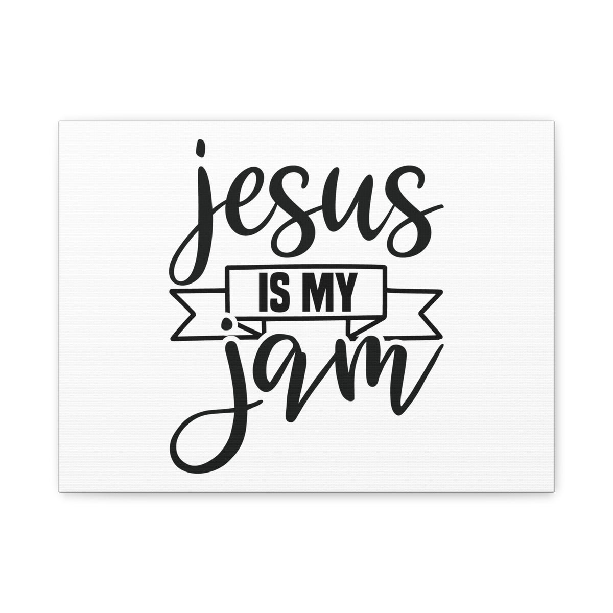 Scripture Canvas Jesus Is My Jam Psalm 27:12 Christian Wall Art Bible Verse Print Ready to Hang-Express Your Love Gifts