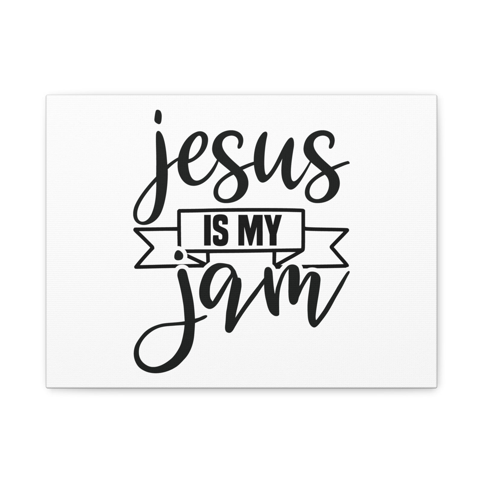 Scripture Canvas Jesus Is My Jam Psalm 27:12 Christian Wall Art Bible Verse Print Ready to Hang-Express Your Love Gifts