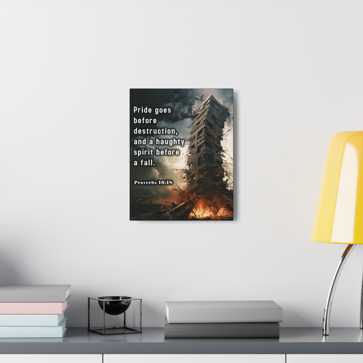 Scripture Walls Pride Before Fall Proverbs 16:18 Christian Wall Art Print Ready to Hang Unframed-Express Your Love Gifts