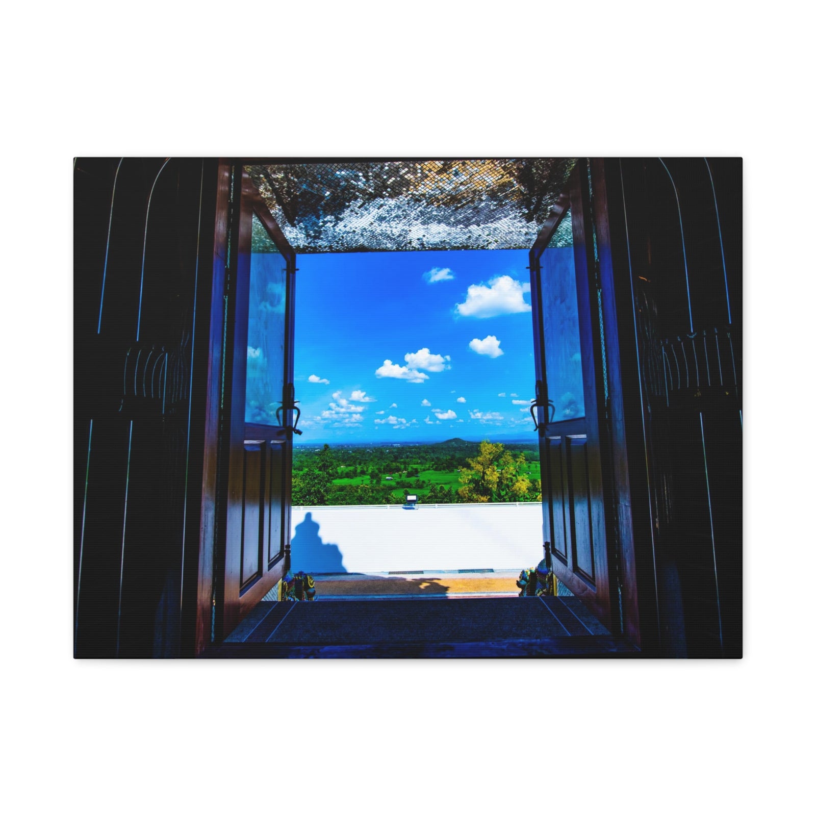 Canvas Print Wall Art Window View Chiangmai Thailand Landscape Nature Photography Realism Scenic Landscape Colorful Multicolor for Home Decor Ready to Hang-Express Your Love Gifts