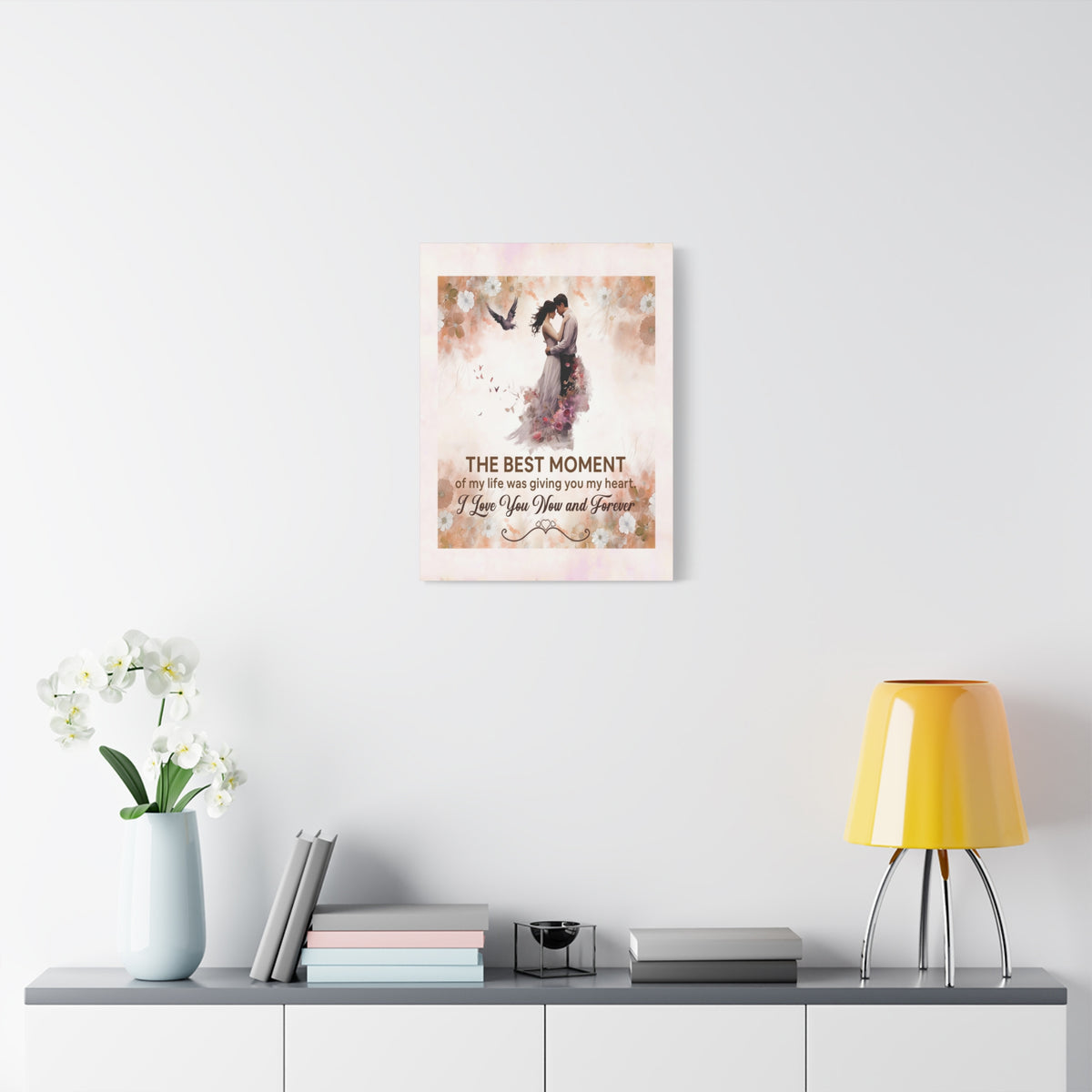 To My Wife The Best Moment of My Life Canvas Wall Art – Romantic Gift of Love & Devotion-Express Your Love Gifts