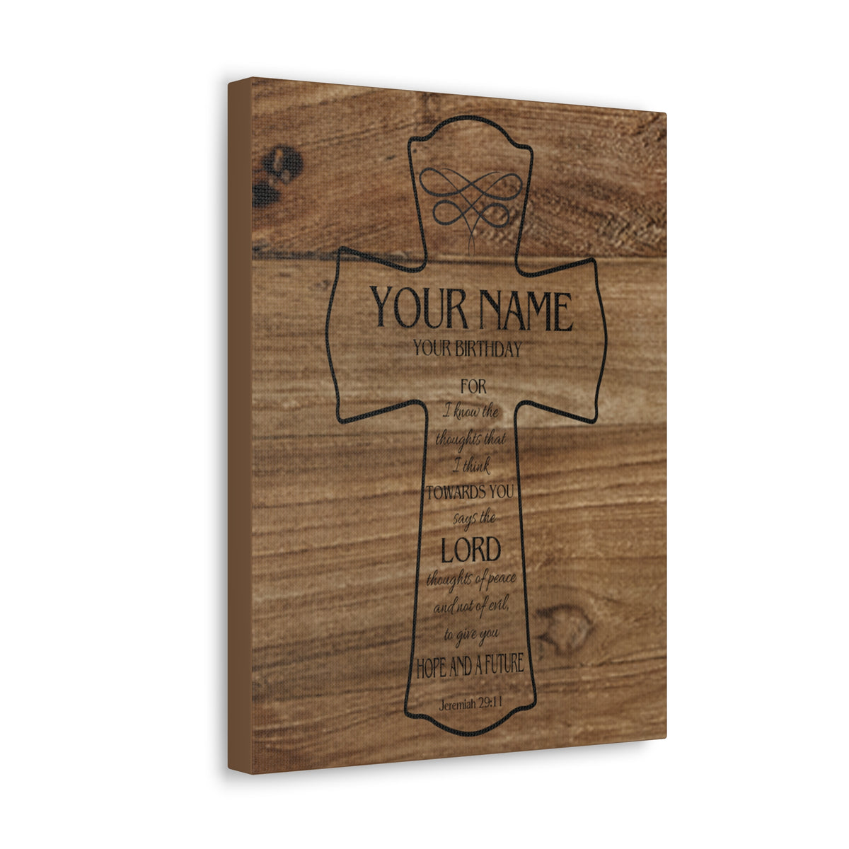 Scripture Walls Personalized Hope and a Future Jeremiah 29:11 Bible Chapter Canvas Christian Wall Art Ready to Hang-Express Your Love Gifts