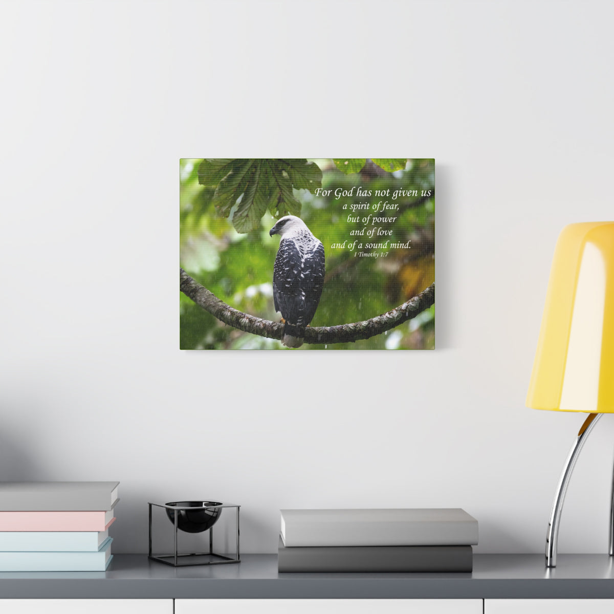 Scripture Canvas A Sound Mind 1 Timothy 1:7 Christian Wall Art Bible Verse Print Ready to Hang-Express Your Love Gifts