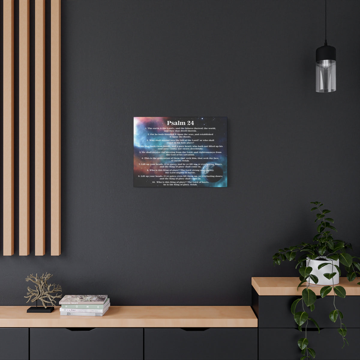 Scripture Canvas Christ is King Psalm 24 Christian Wall Art Bible Verse Print Ready to Hang-Express Your Love Gifts