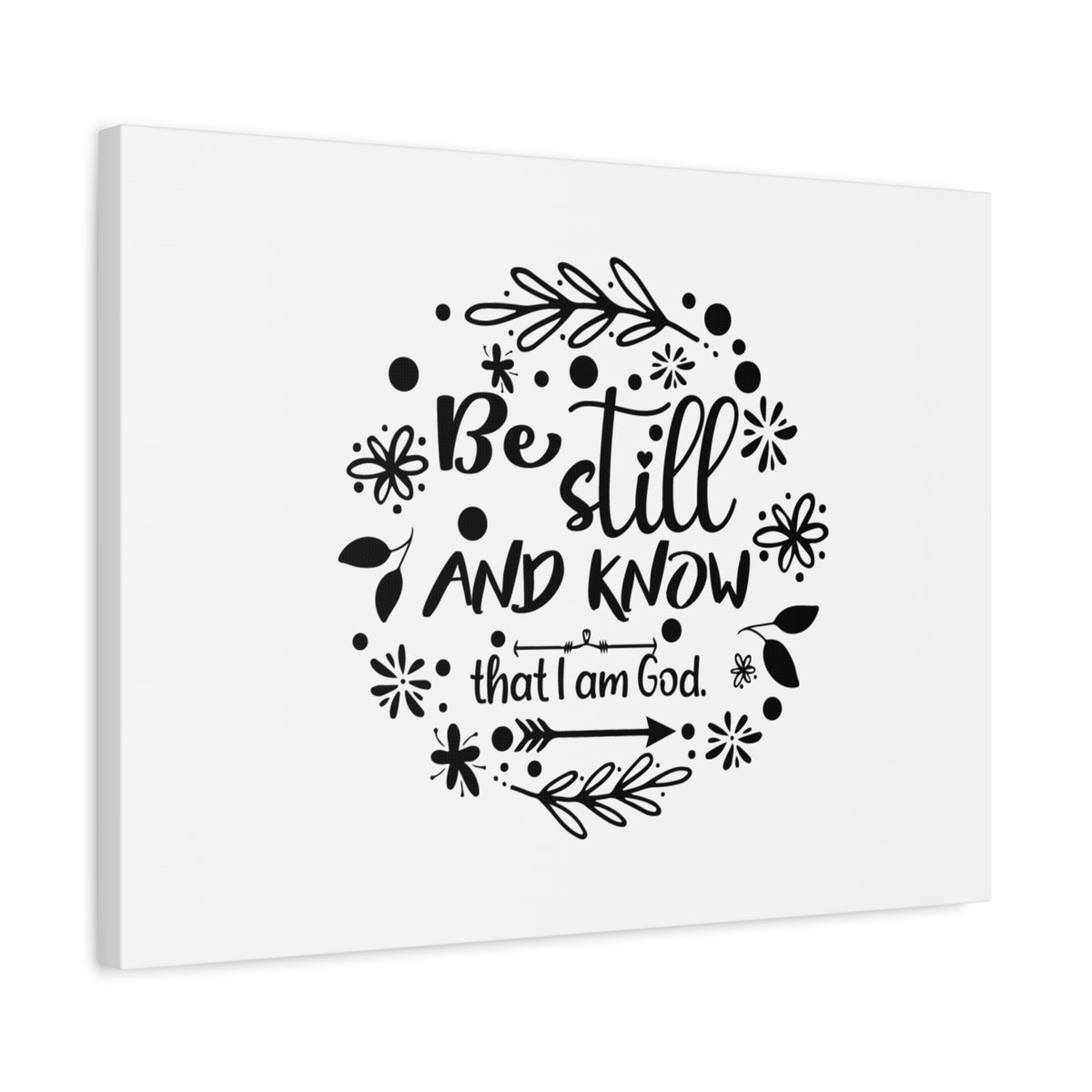 Scripture Canvas Be Still And Know That I Am God Psalm 46:10 Christian Wall Art Bible Verse Print Ready to Hang-Express Your Love Gifts