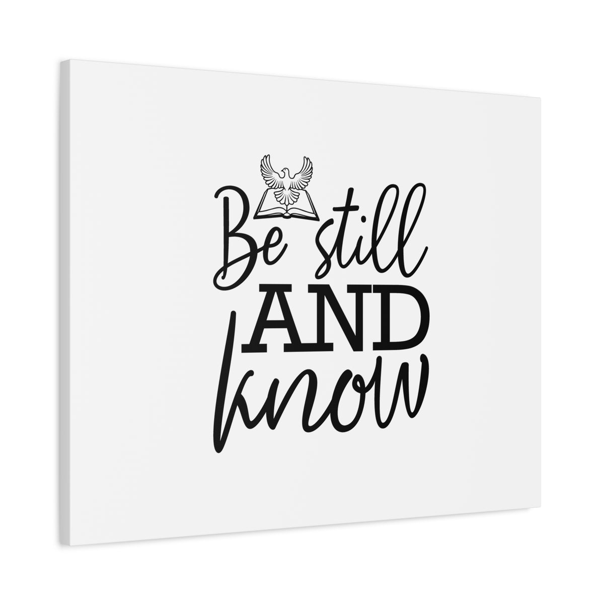Scripture Canvas Be Still And Know Psalm 46:10 Christian Wall Art Bible Verse Print Ready to Hang-Express Your Love Gifts