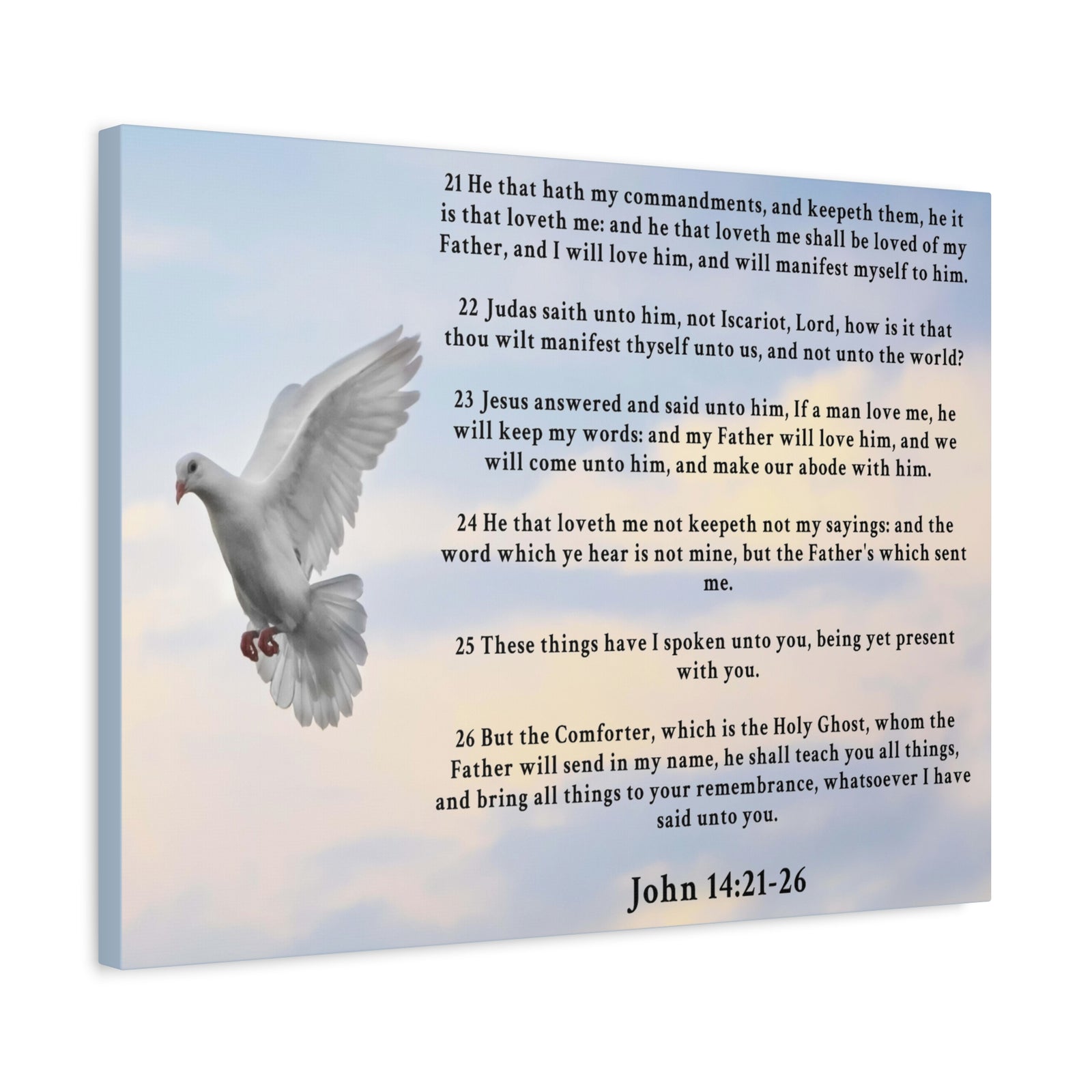 Scripture Walls John 14:21-26 KJV Christian Wall Art Print Ready to Hang Unframed-Express Your Love Gifts