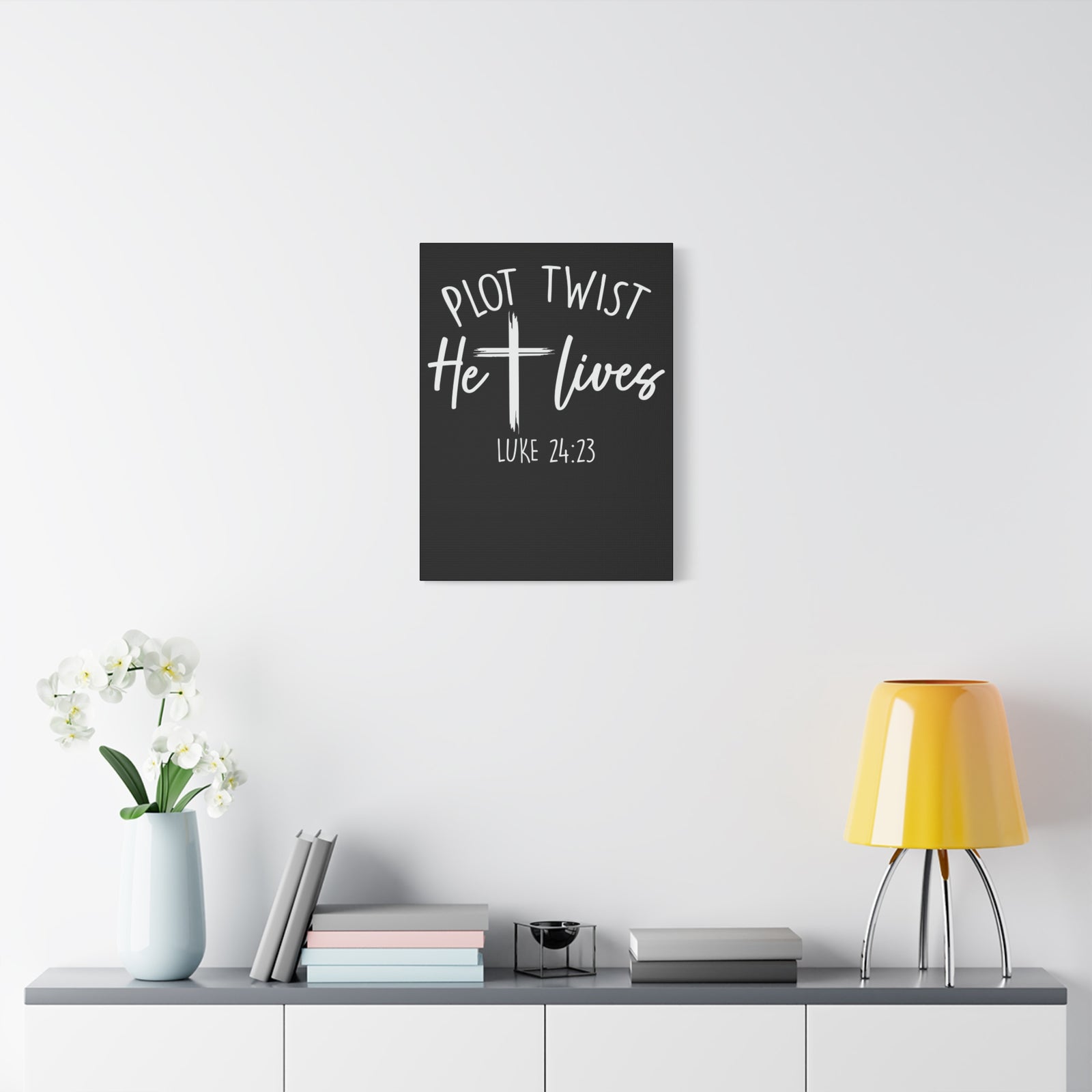 Scripture Walls Luke 24:23 Plot Twist Bible Verse Canvas Christian Wall Art Ready to Hang Unframed-Express Your Love Gifts