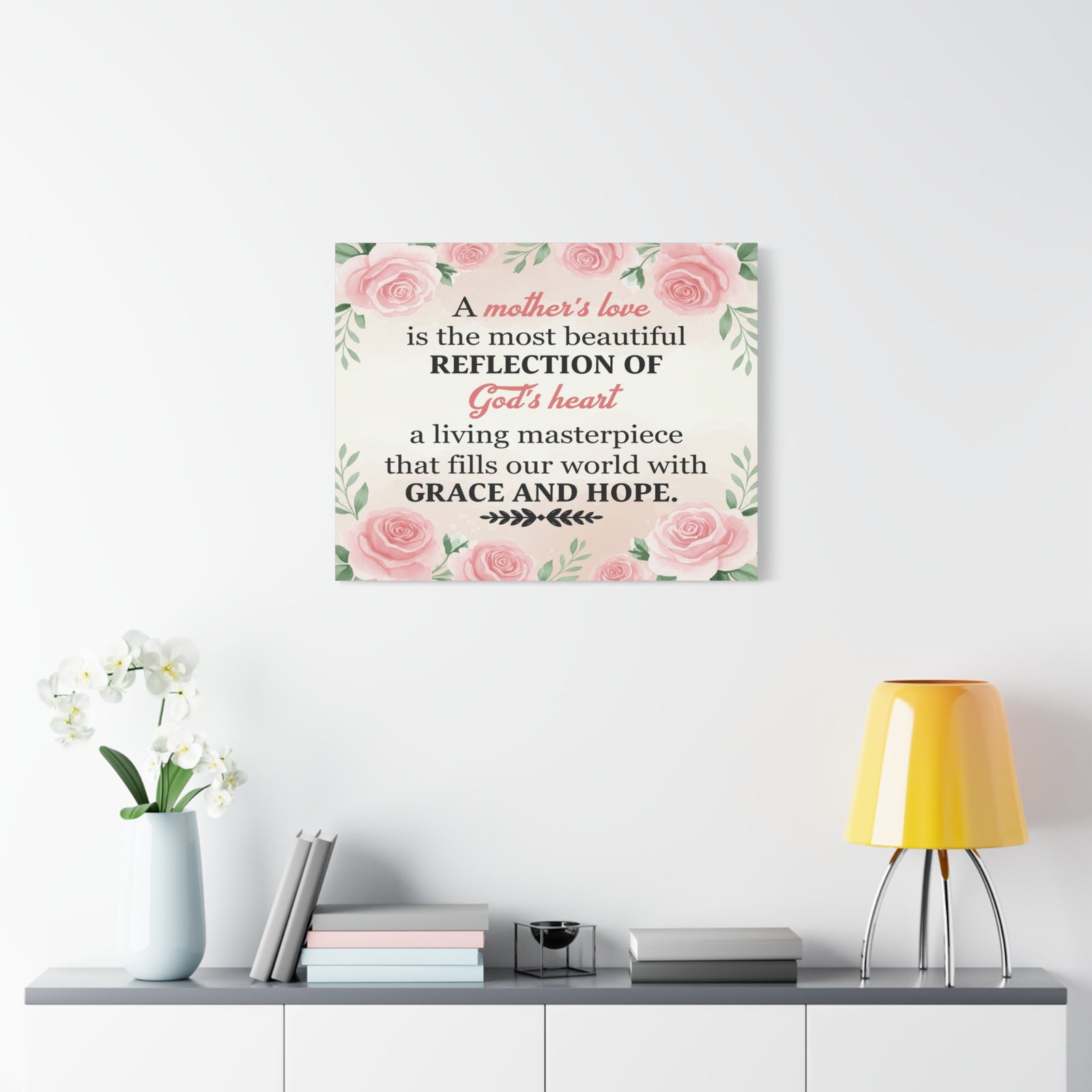 Inspirational Canvas Grace and Hope Wall Decor for Home Office Gym Inspiring Success Quote Print Ready to Hang Unframed-Express Your Love Gifts