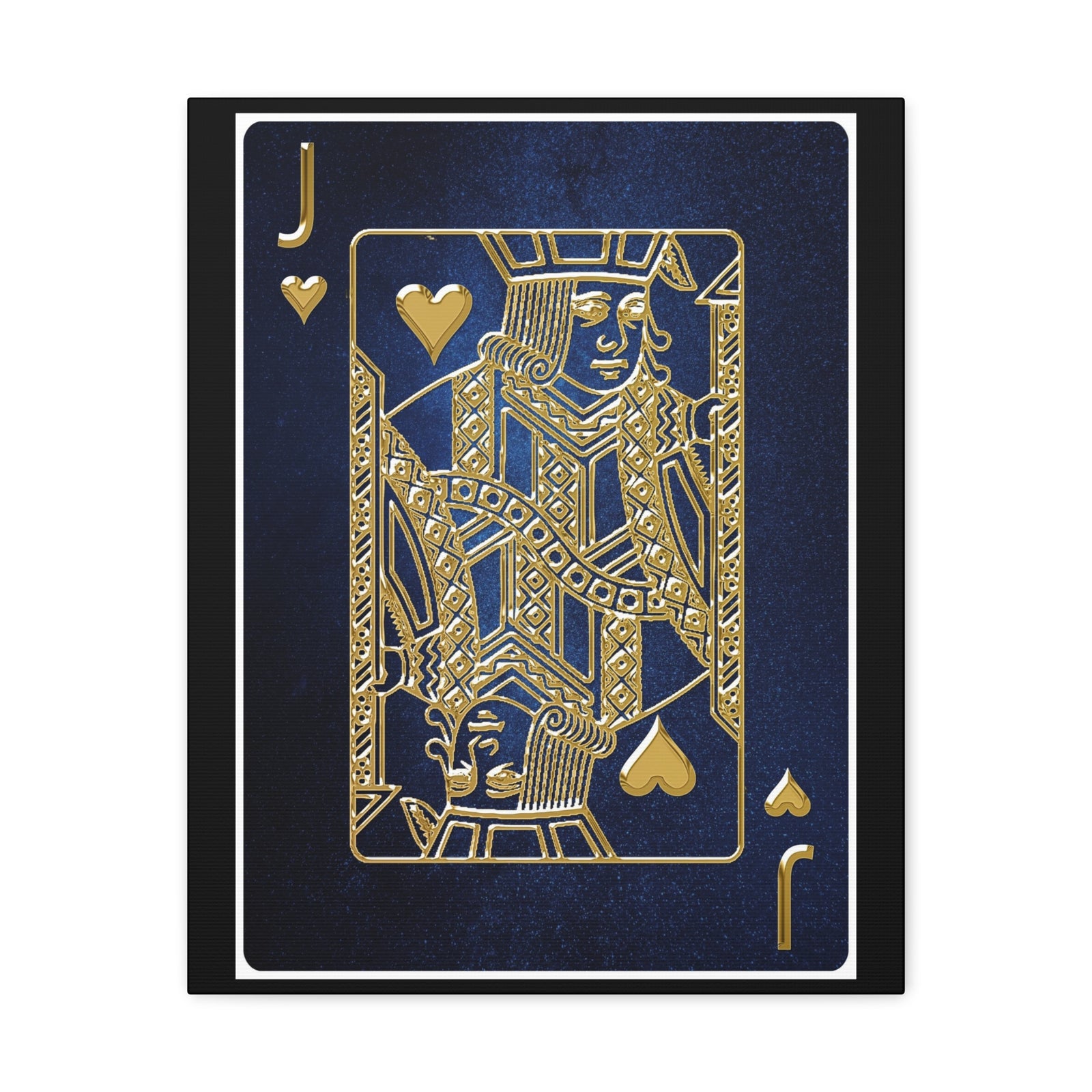 Jack Of Hearts Space Background Playing Card Canvas Wall Art for Home Decor Ready-to-Hang-Express Your Love Gifts