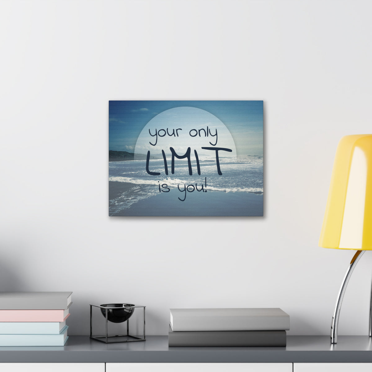 Inspirational Quote Canvas Your Only Limit Is You Wall Art Motivational Motto Inspiring Prints Artwork Decor Ready to Hang-Express Your Love Gifts