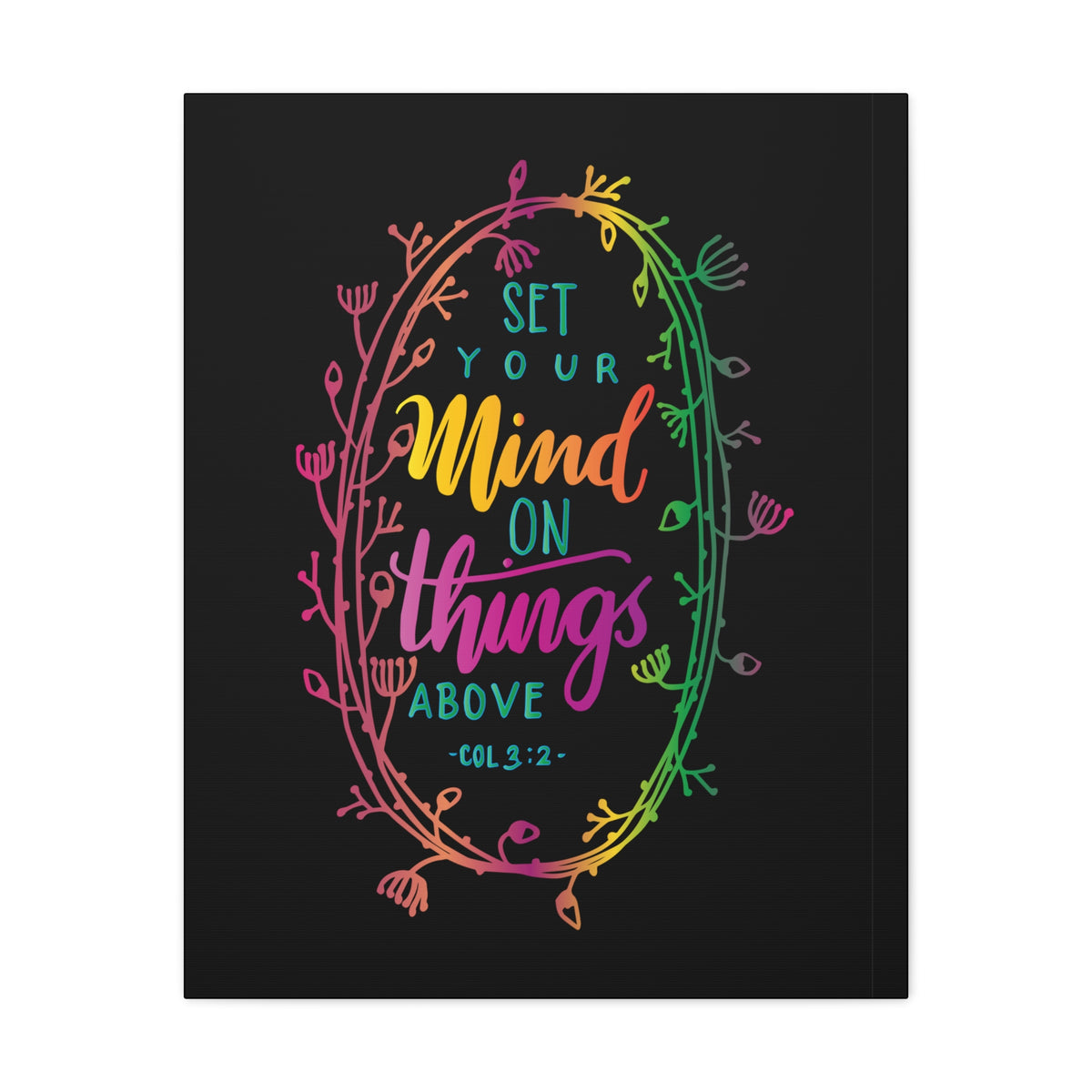 Scripture Canvas Things Above Col 3:2 Christian Wall Art Bible Verse Print Ready to Hang-Express Your Love Gifts