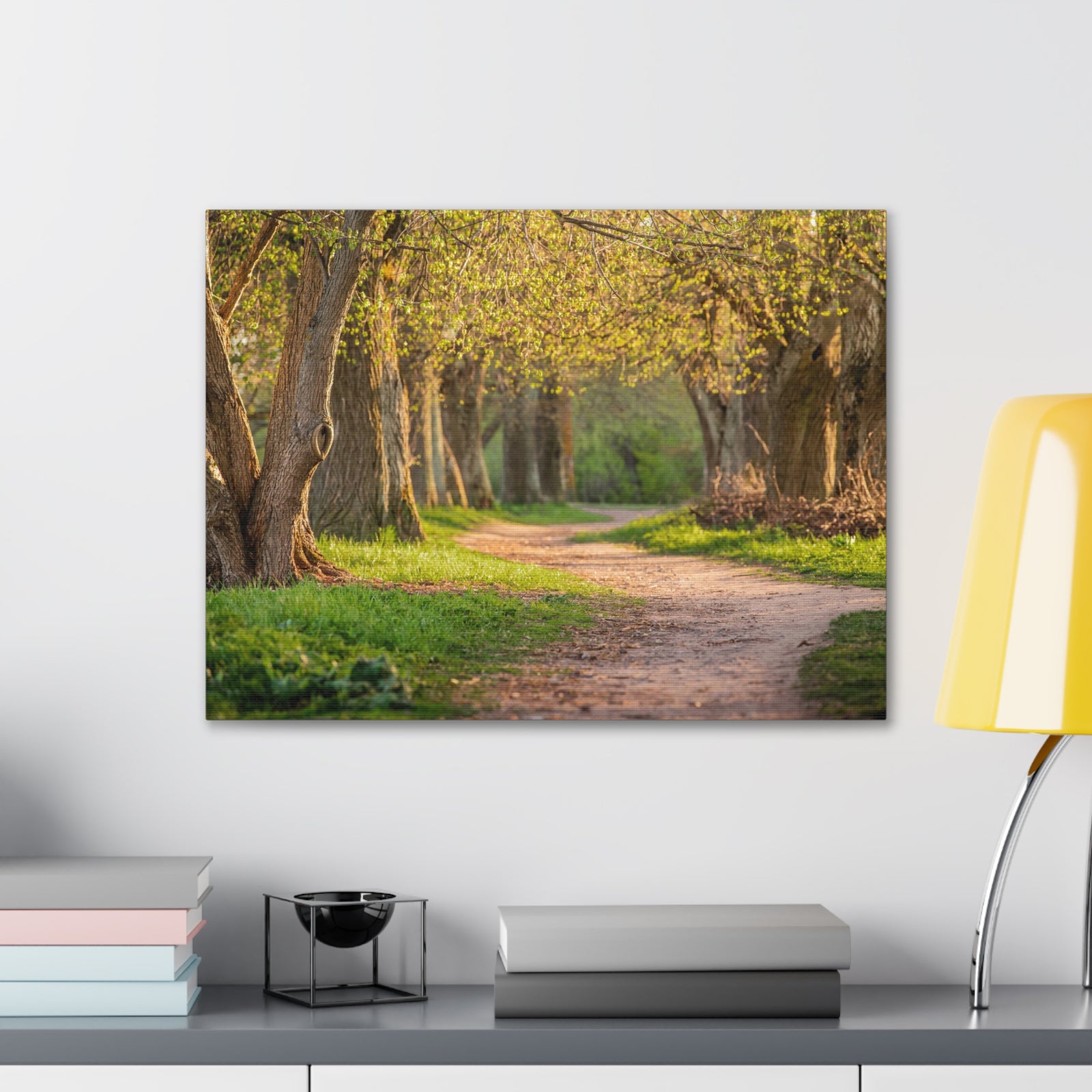 Tree Green Path Forest Nature Wilderness Photography Canvas Wall Art for Home Decor Ready-to-Hang-Express Your Love Gifts