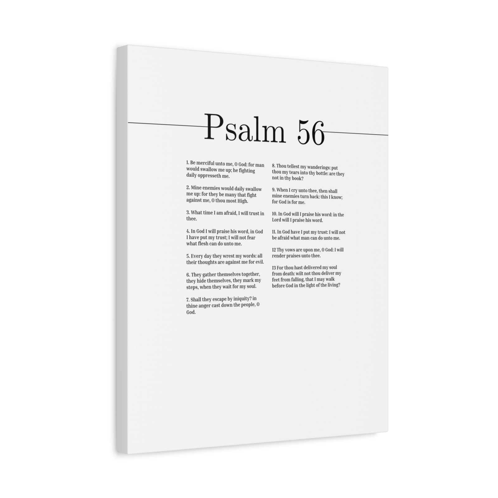 Scripture Canvas O Thou Most High Psalm 56 Christian Wall Art Bible Verse Print Ready to Hang-Express Your Love Gifts