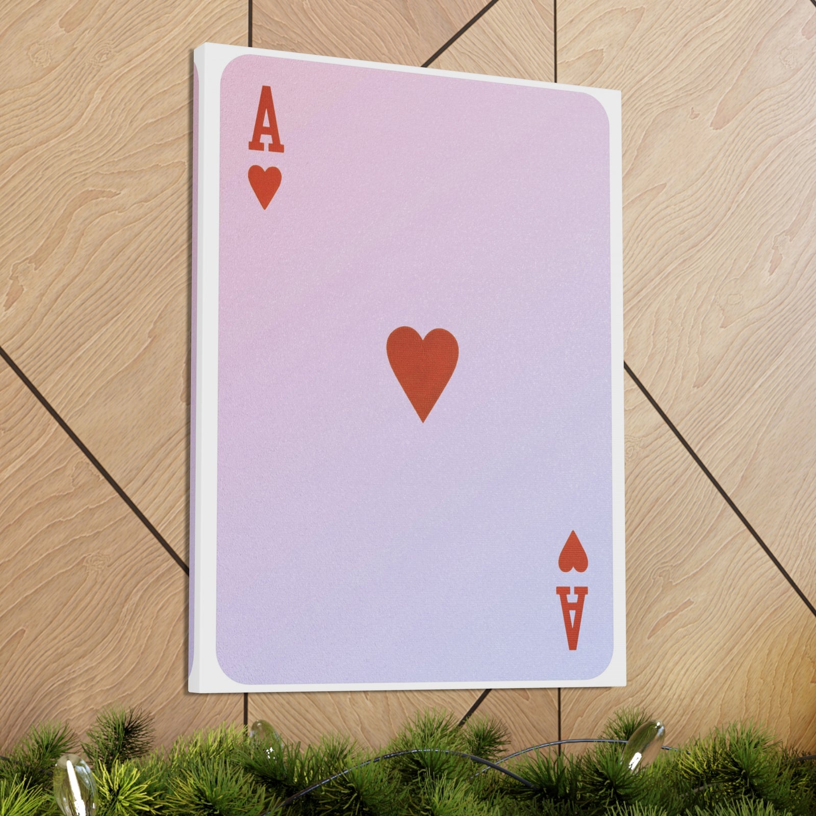 Ace Of Hearts Playing Card Canvas Wall Art for Home Decor Ready-to-Hang-Express Your Love Gifts
