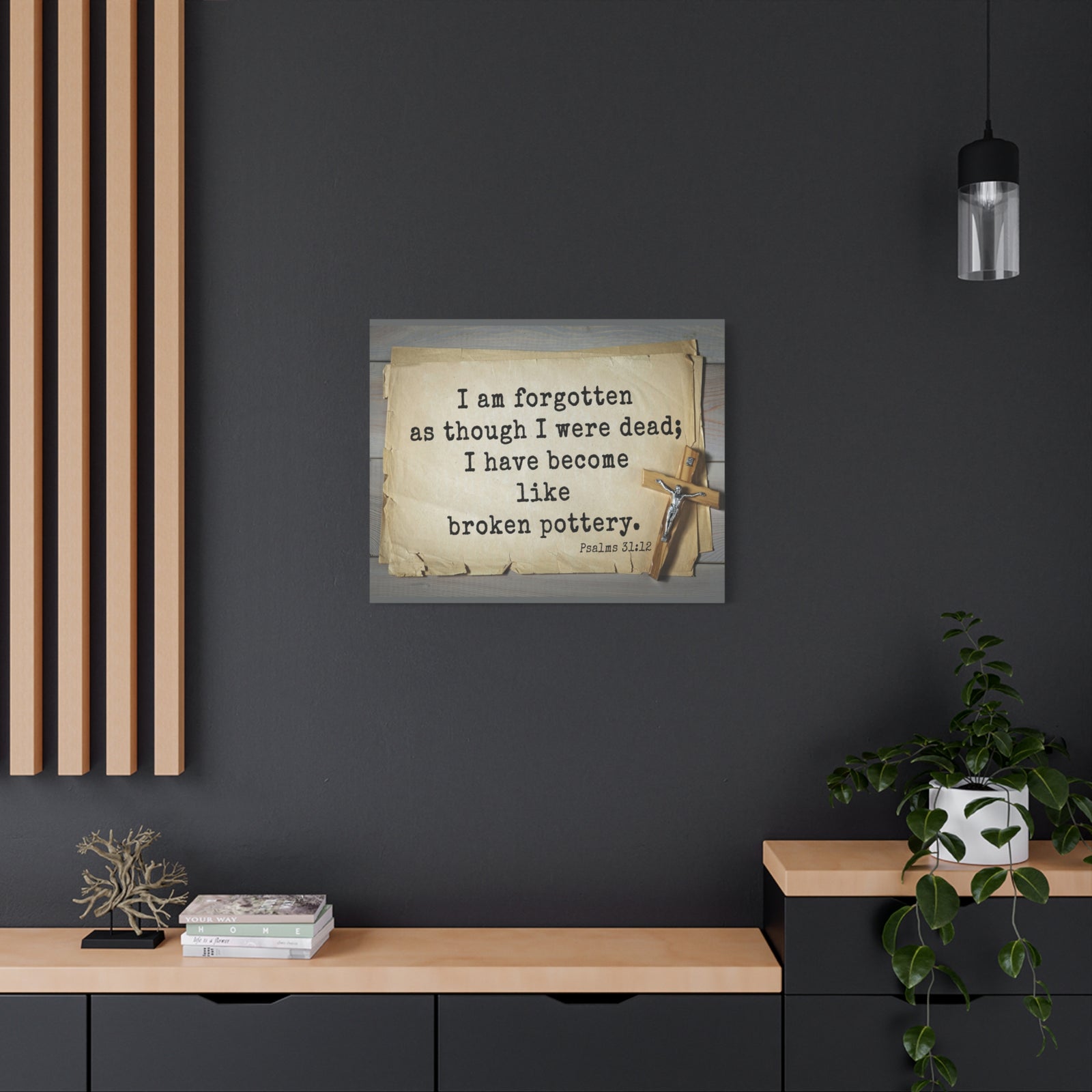 Scripture Walls I Have Become Psalm 31:12 Bible Verse Canvas Christian Wall Art Ready to Hang-Express Your Love Gifts