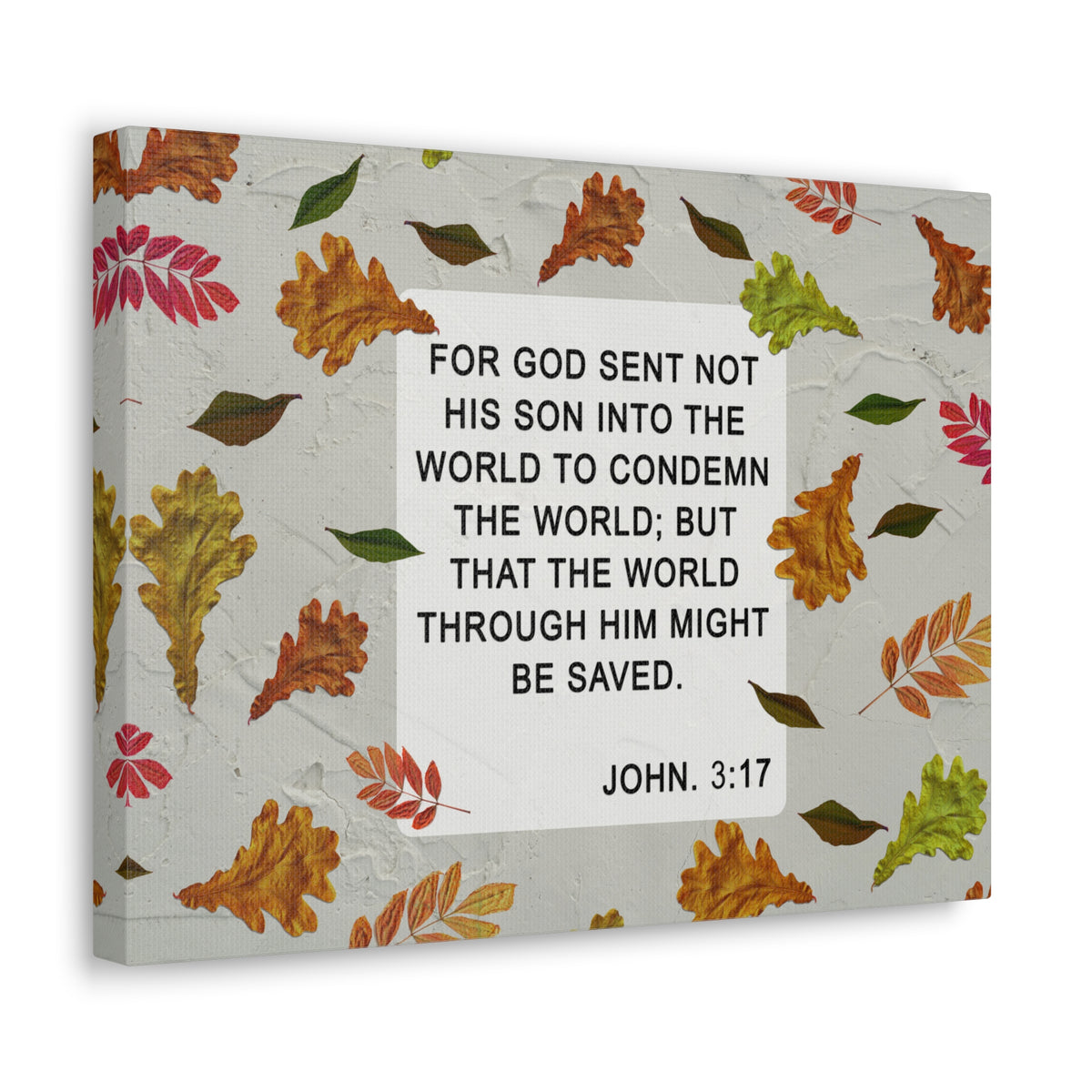 Scripture Walls God Sent John 3:17 Bible Verse Canvas Christian Wall Art Ready to Hang-Express Your Love Gifts