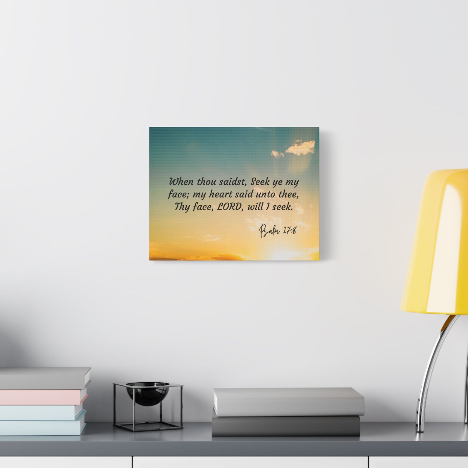 Scripture Walls Seek Psalms 27:8 Bible Verse Canvas Christian Wall Art Ready to Hang-Express Your Love Gifts