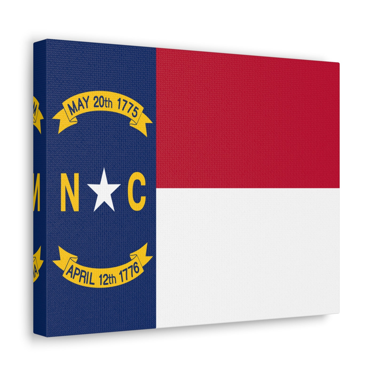 North Carolina Stage Flag Canvas Vibrant Wall Art Unframed Home Decor-Express Your Love Gifts