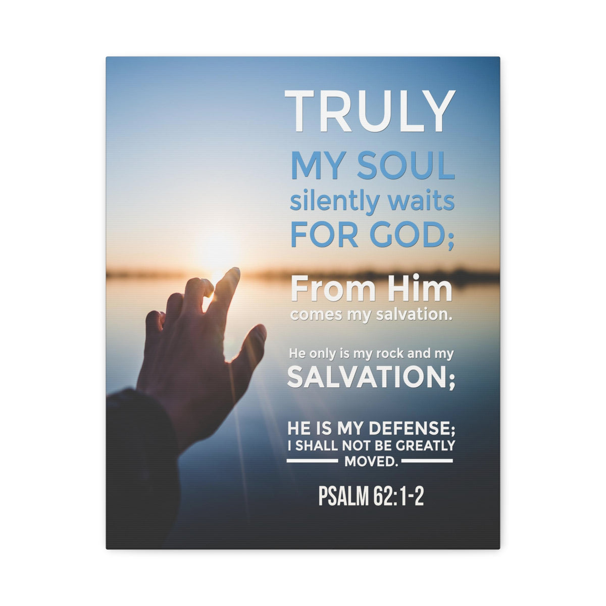 Scripture Walls My Defense Psalm 62:1-2 Christian Wall Art Bible Verse Print Ready to Hang-Express Your Love Gifts