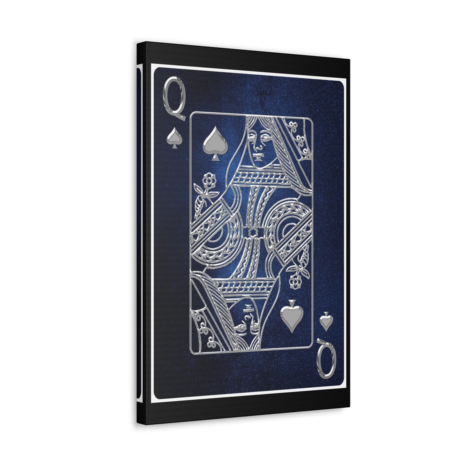 Queen Of Spades Space Background Playing Card Canvas Wall Art for Home Decor Ready-to-Hang-Express Your Love Gifts