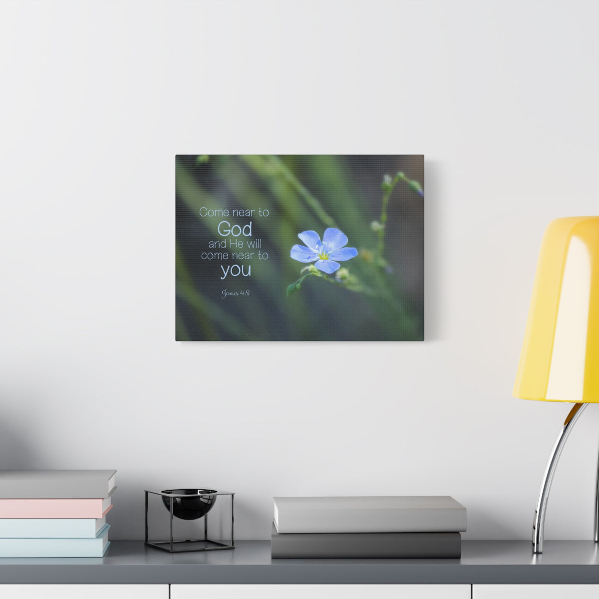 Scripture Walls Near To God James 4:8 Bible Verse Canvas Christian Wall Art Ready to Hang