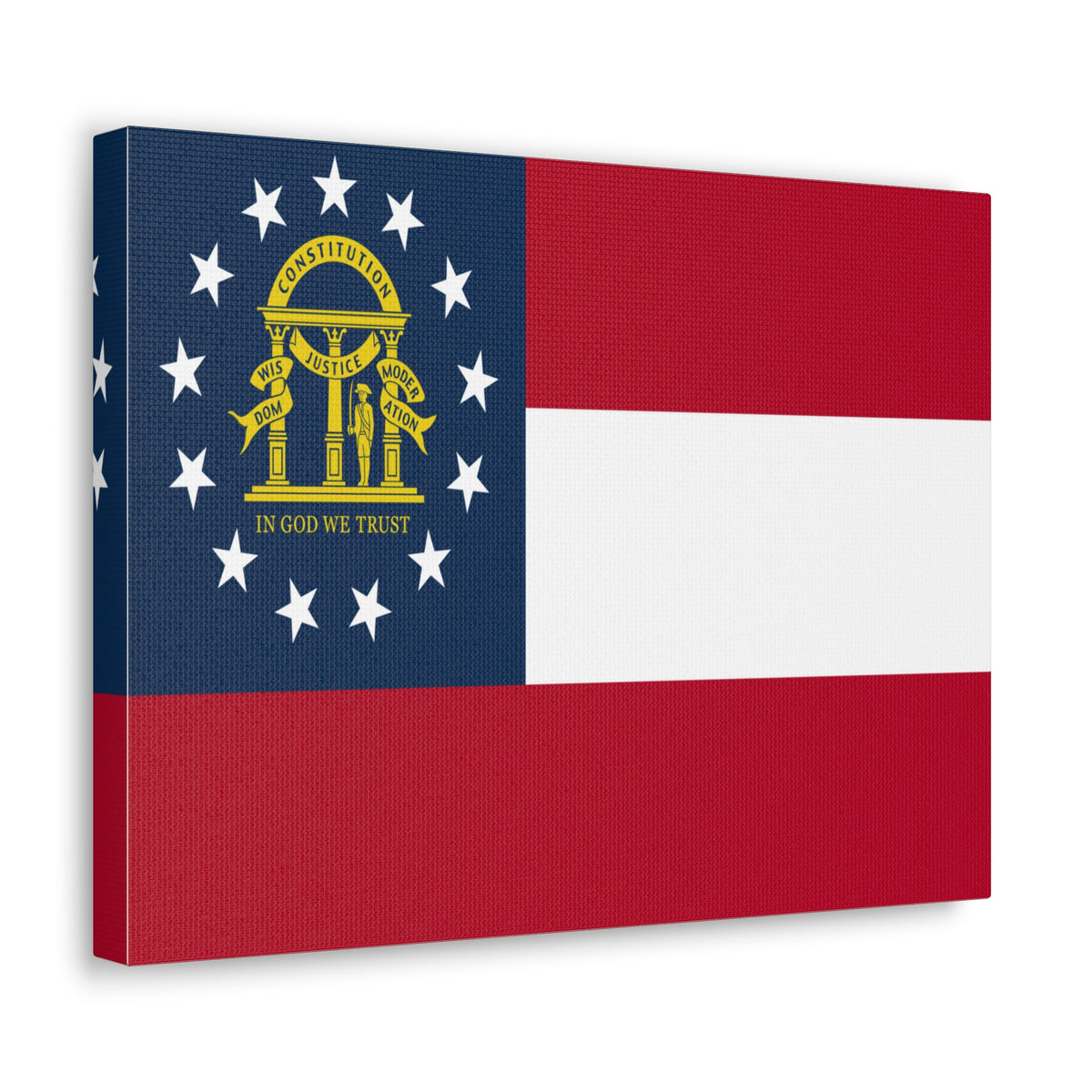 Georgia State Flag Canvas Vibrant Wall Art Unframed Home Decor-Express Your Love Gifts