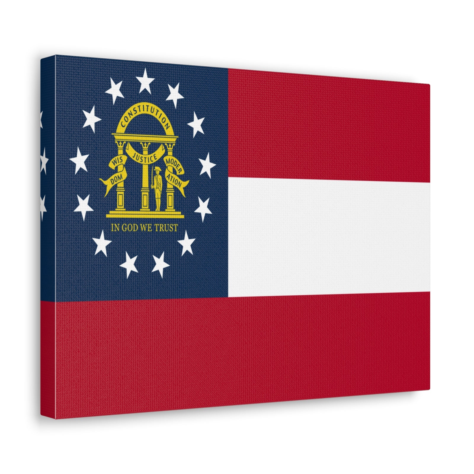 Georgia State Flag Canvas Vibrant Wall Art Unframed Home Decor-Express Your Love Gifts