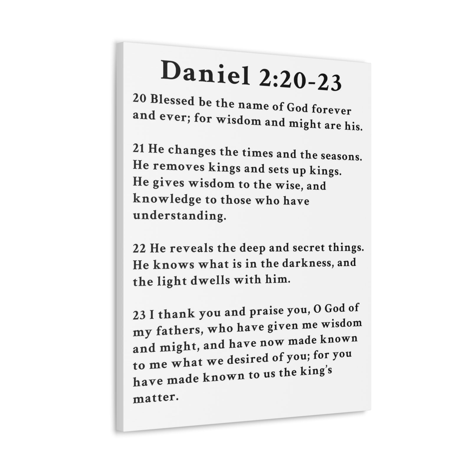 Scripture Walls Daniel 2:20-23 Daniel's Prayer of Praise Bible Verse Canvas Christian Wall Art Ready to Hang Unframed-Express Your Love Gifts