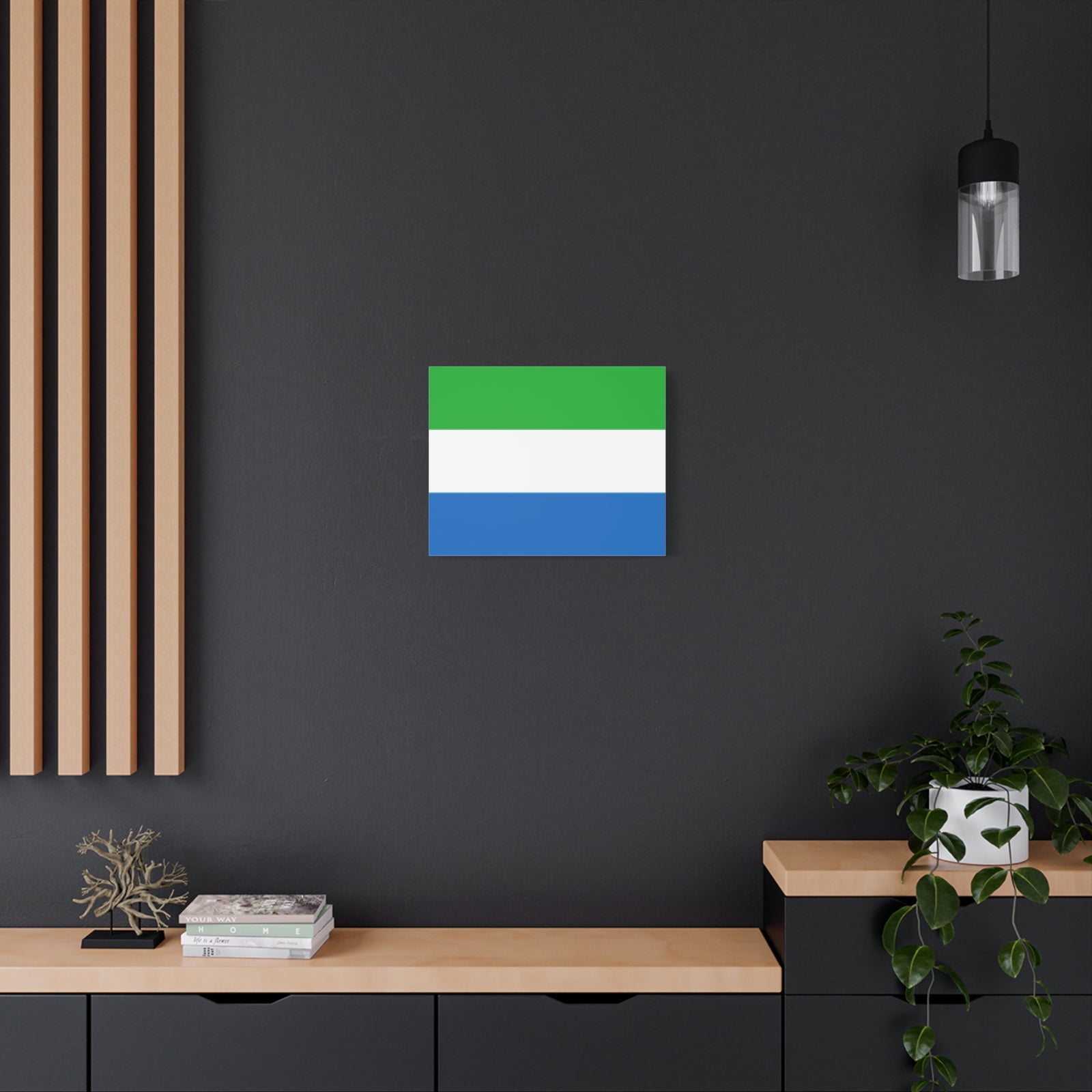 Sierra Leone Country Flag Canvas Vibrant Wall Art Unframed Home Decor-Express Your Love Gifts