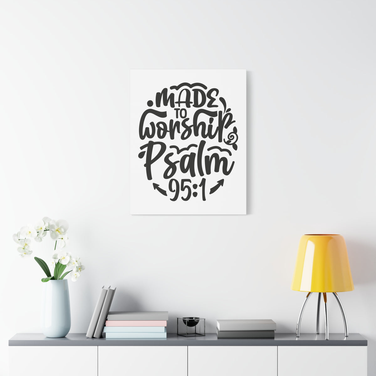 Scripture Walls Psalm 95:1 Made to Worship Bible Verse Canvas Christian Wall Art Ready to Hang Unframed-Express Your Love Gifts