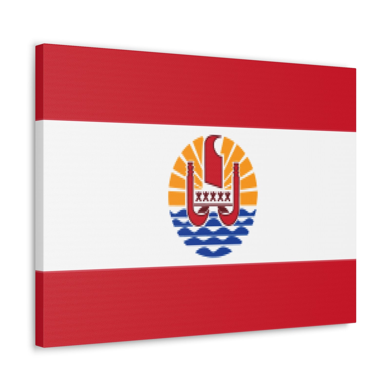 French Polynesia Country Flag Canvas Vibrant Wall Art Unframed Home Decor-Express Your Love Gifts