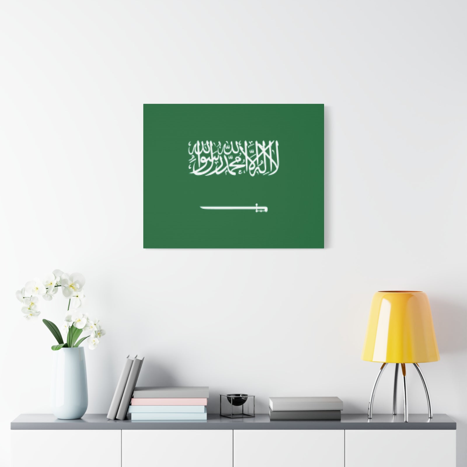 Saudi Arabia Country Flag Canvas Vibrant Wall Art Unframed Home Decor-Express Your Love Gifts