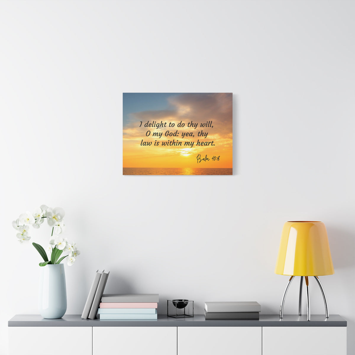 Scripture Walls Thy Will Psalms 40:8 Bible Verse Canvas Christian Wall Art Ready to Hang-Express Your Love Gifts