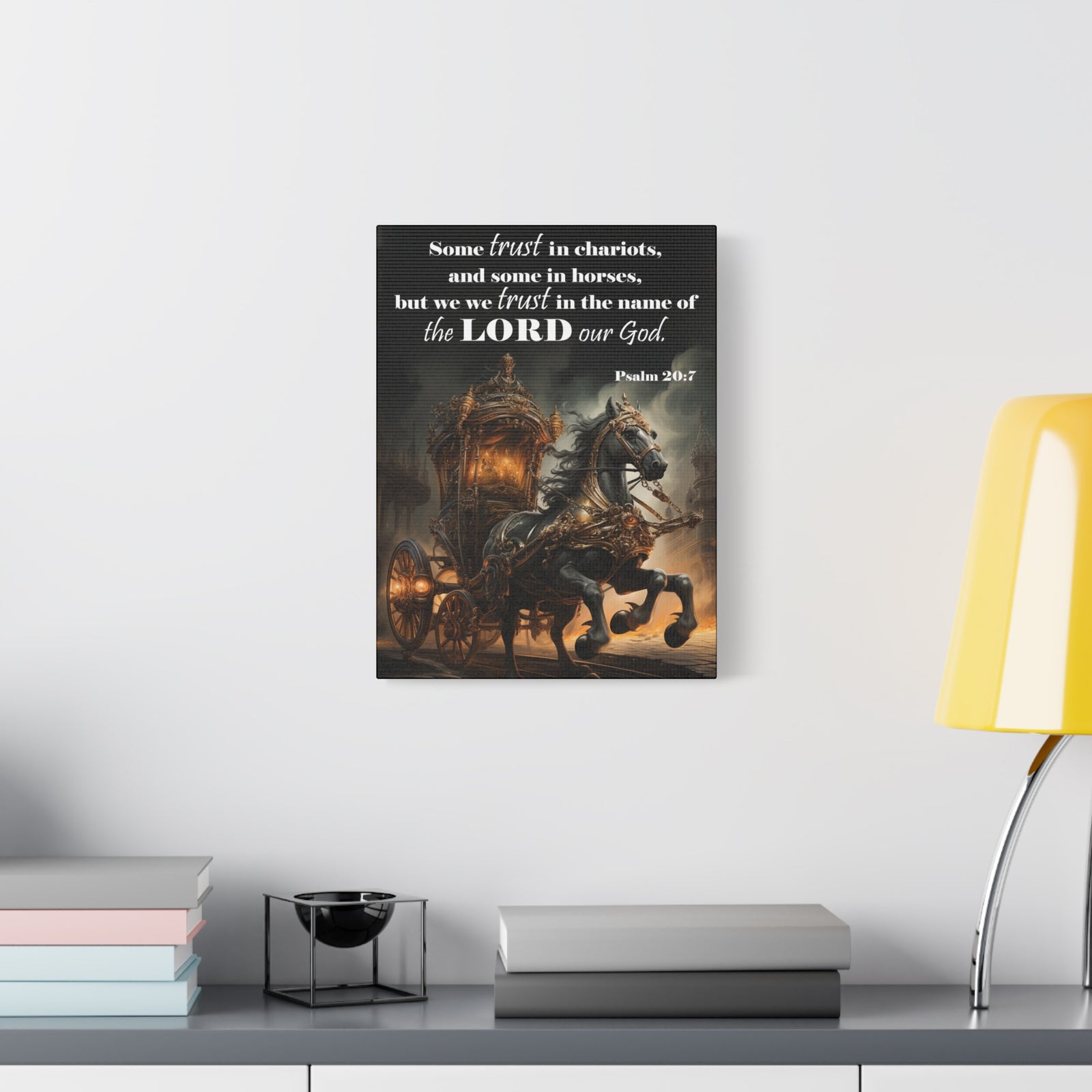 Scripture Walls Trust in the Name of the Lord Psalm 20:7 Christian Wall Art Print Ready to Hang Unframed-Express Your Love Gifts