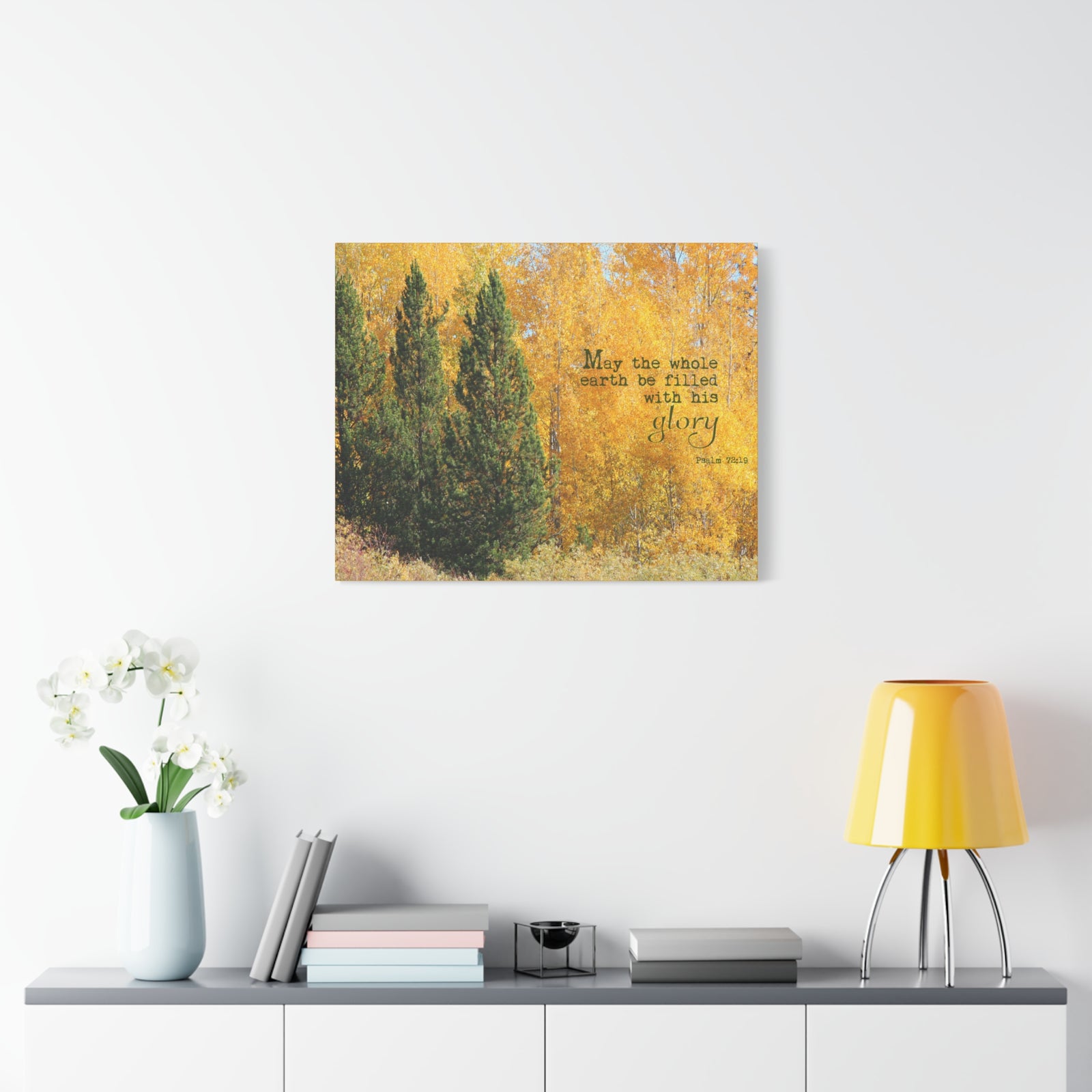 Scripture Walls Filled With His Glory Psalm 72:19 Bible Verse Canvas Christian Wall Art Bible Verse Print Ready To Hang-Express Your Love Gifts