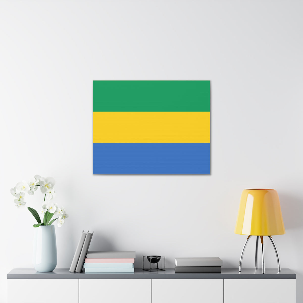 Gabon Country Flag Canvas Vibrant Wall Art Unframed Home Decor-Express Your Love Gifts