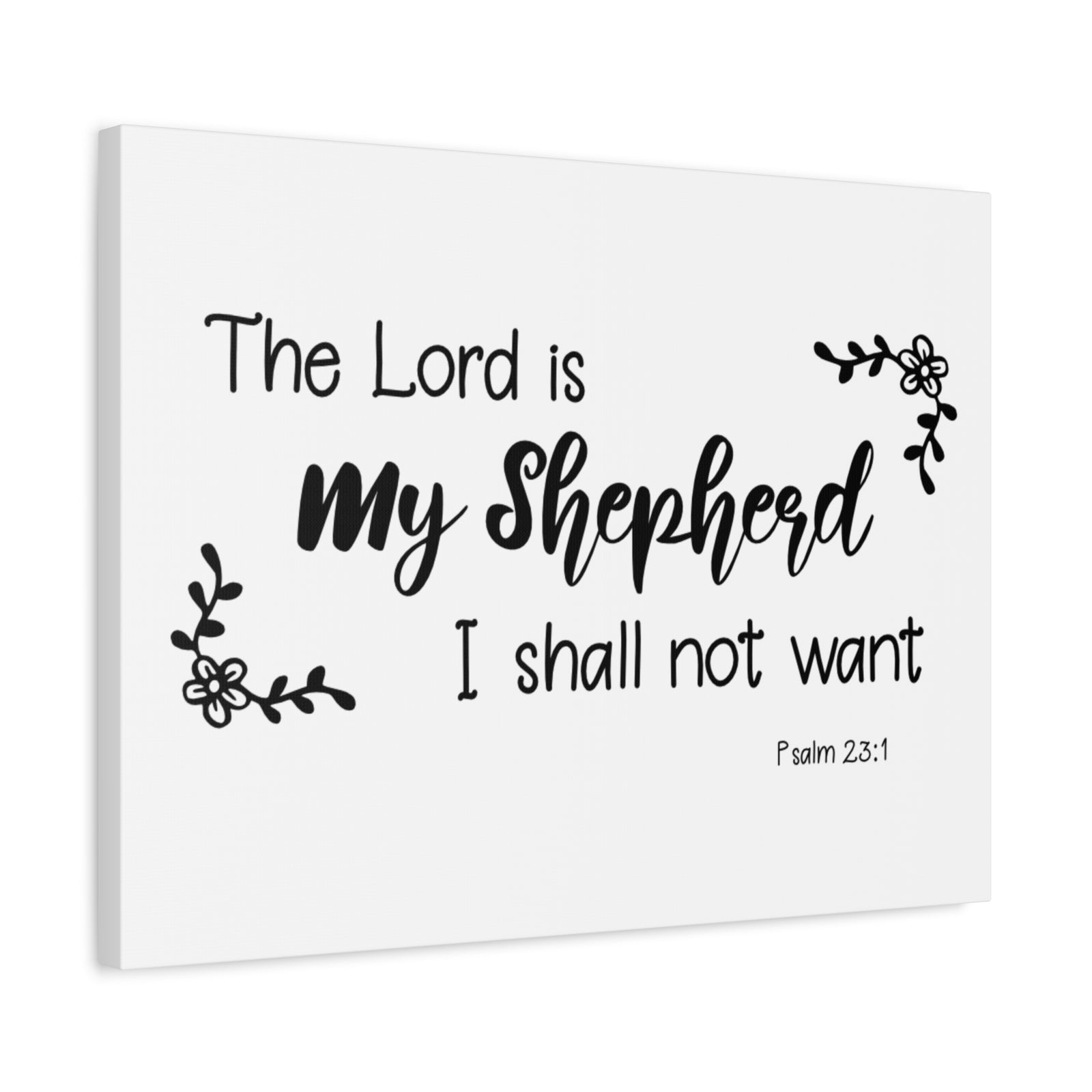 Scripture Canvas My Shepherd Psalm 23:1 Christian Wall Art Bible Verse Print Ready to Hang-Express Your Love Gifts