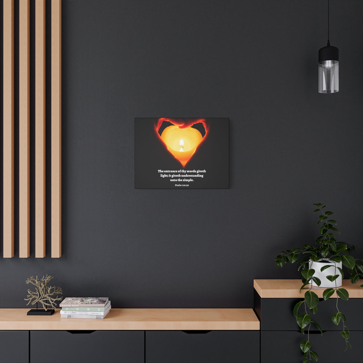 Scripture Walls Giveth Light Psalm 119:130 Bible Verse Canvas Christian Wall Art Ready to Hang-Express Your Love Gifts