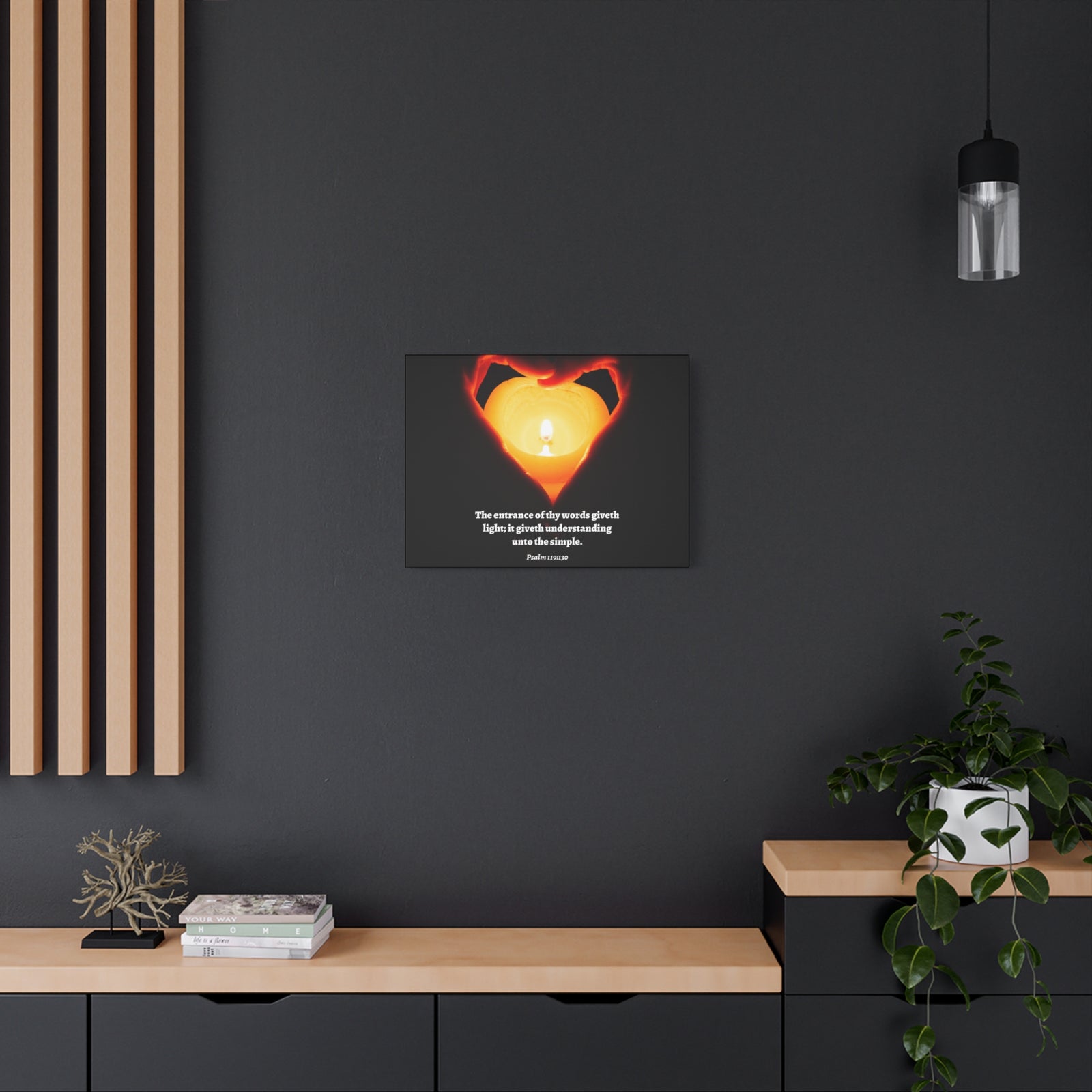 Scripture Walls Giveth Light Psalm 119:130 Bible Verse Canvas Christian Wall Art Ready to Hang-Express Your Love Gifts