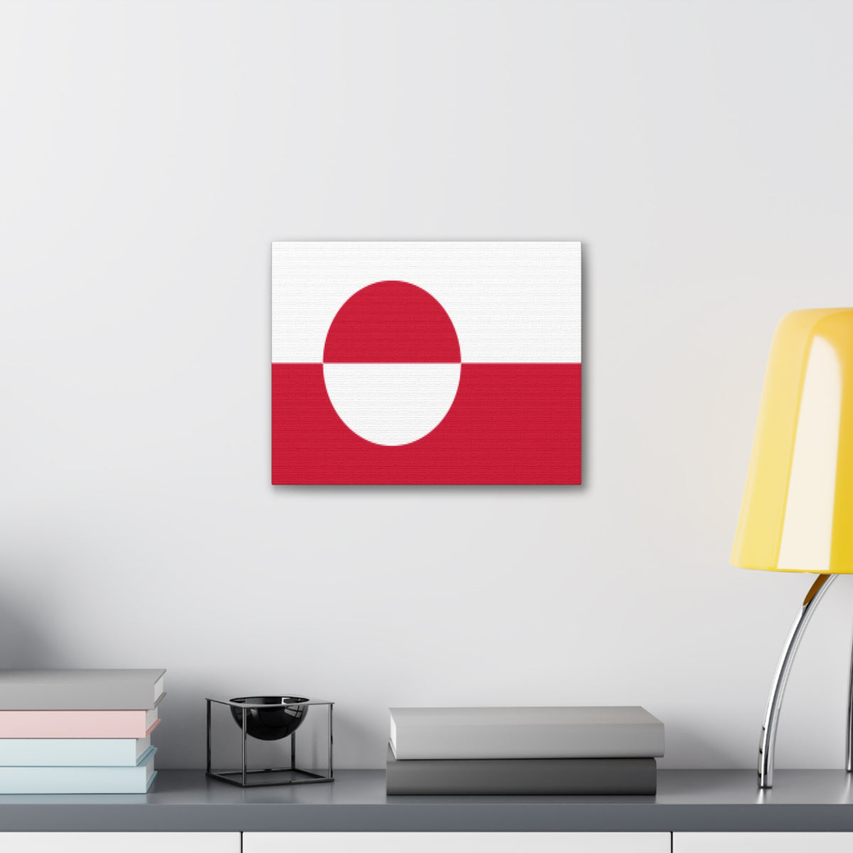Greenland Country Flag Canvas Vibrant Wall Art Unframed Home Decor-Express Your Love Gifts