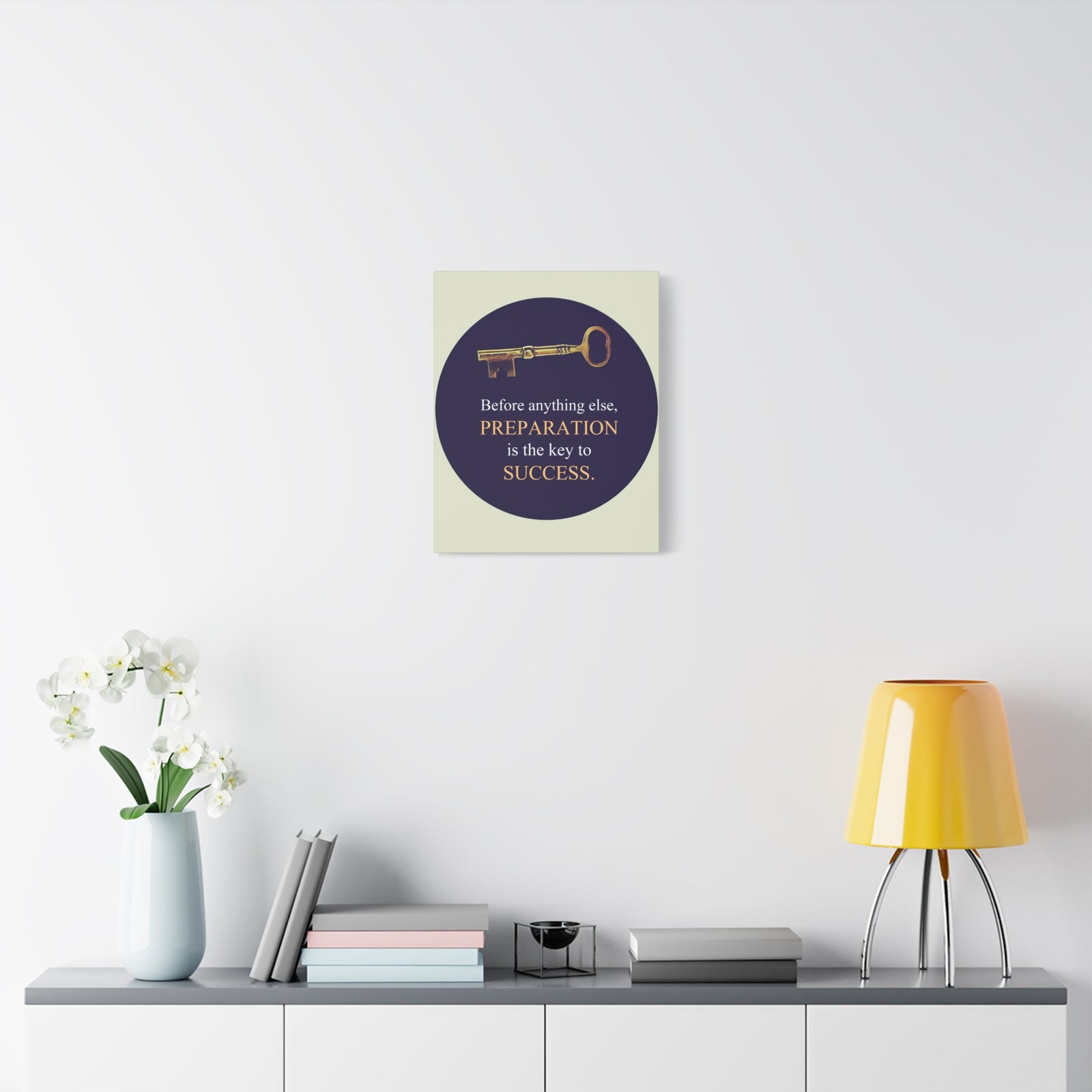Inspirational Wall Art Preparation Key To Success Motivation Wall Decor for Home Office Gym Inspiring Success Quote Print Ready to Hang-Express Your Love Gifts