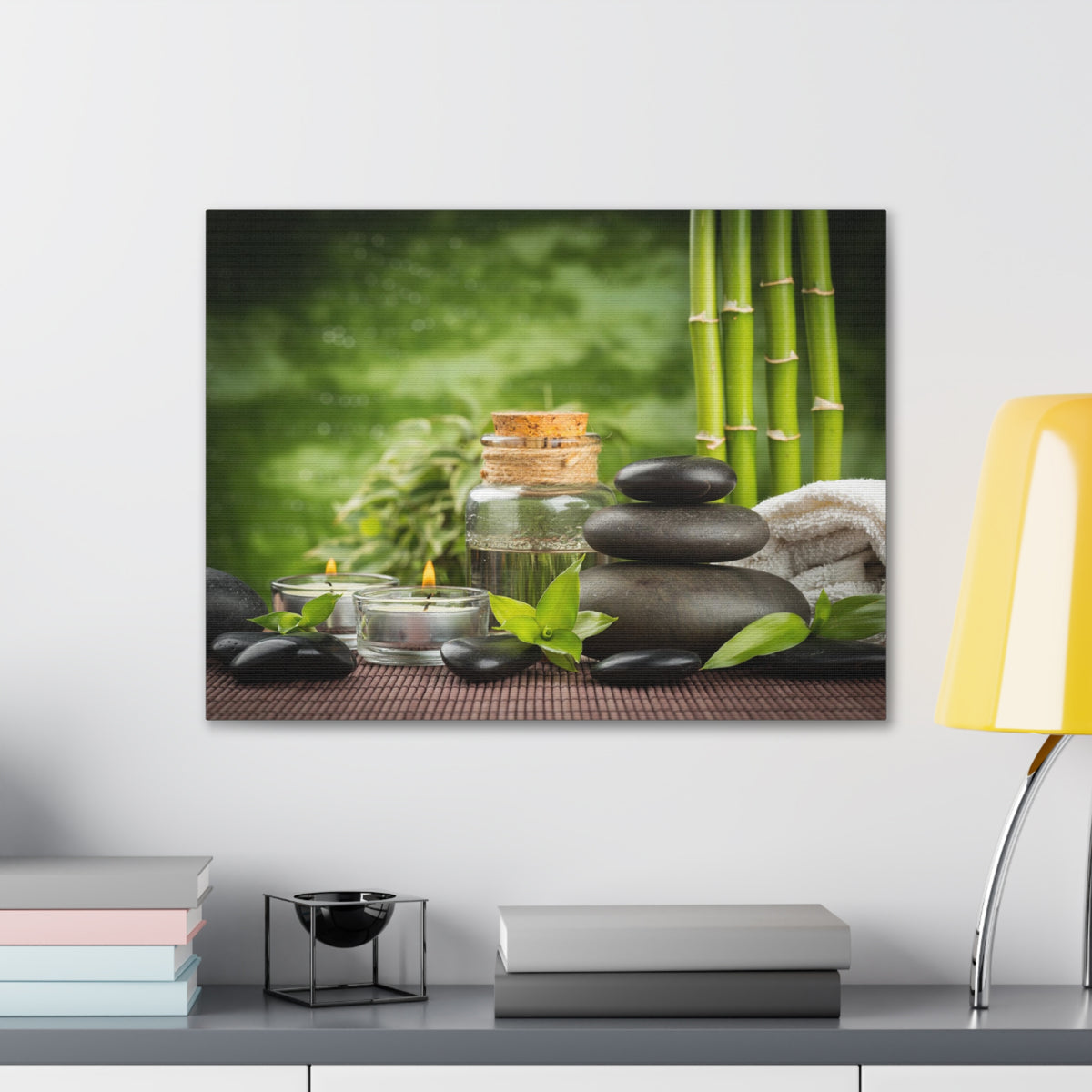 Massage Oil and Stones Forest Floral Nature Photography Canvas Wall Art for Home Decor Ready-to-Hang-Express Your Love Gifts