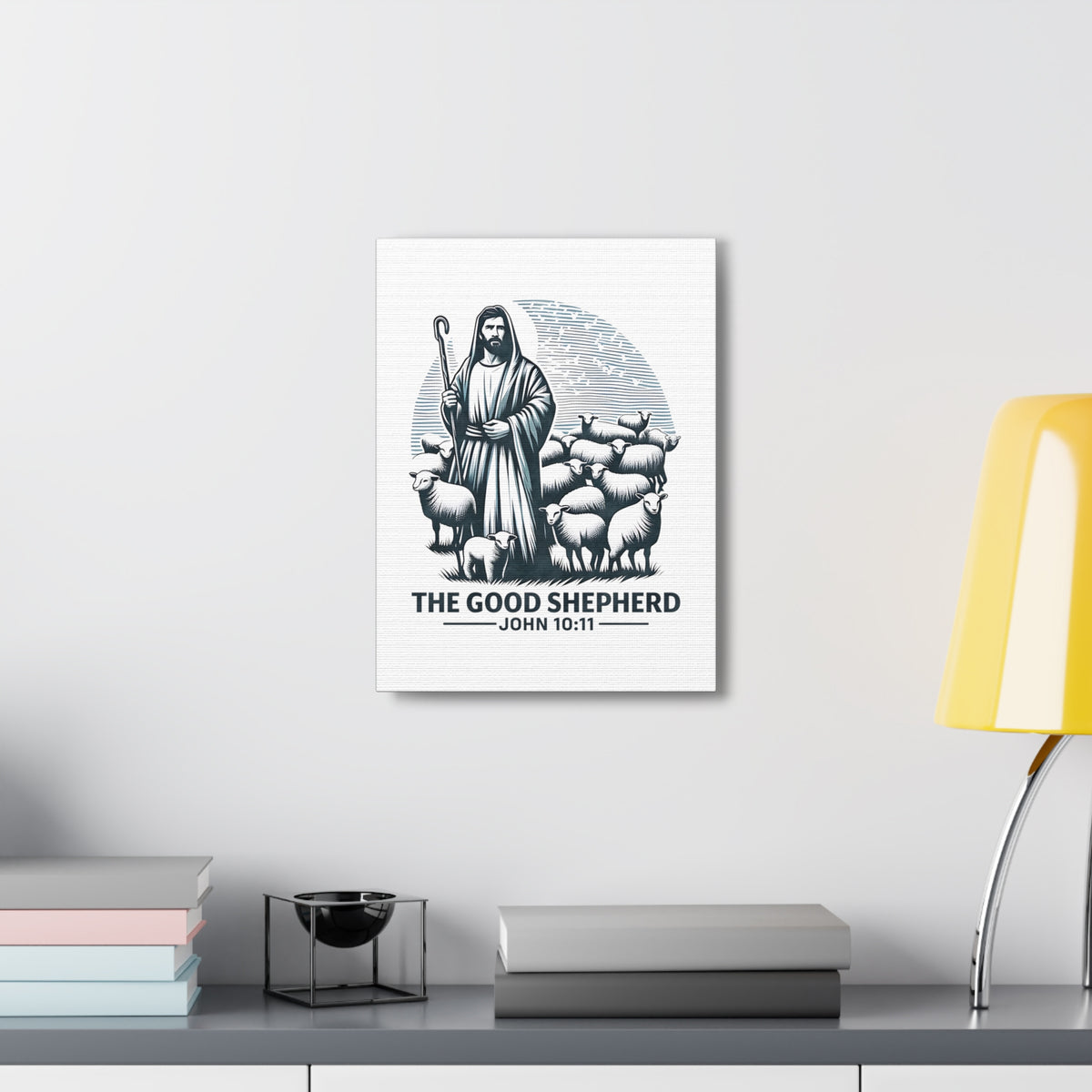 Scripture Walls John 10:11 The Good Shepherd Bible Verse Canvas Christian Wall Art Ready to Hang Unframed-Express Your Love Gifts