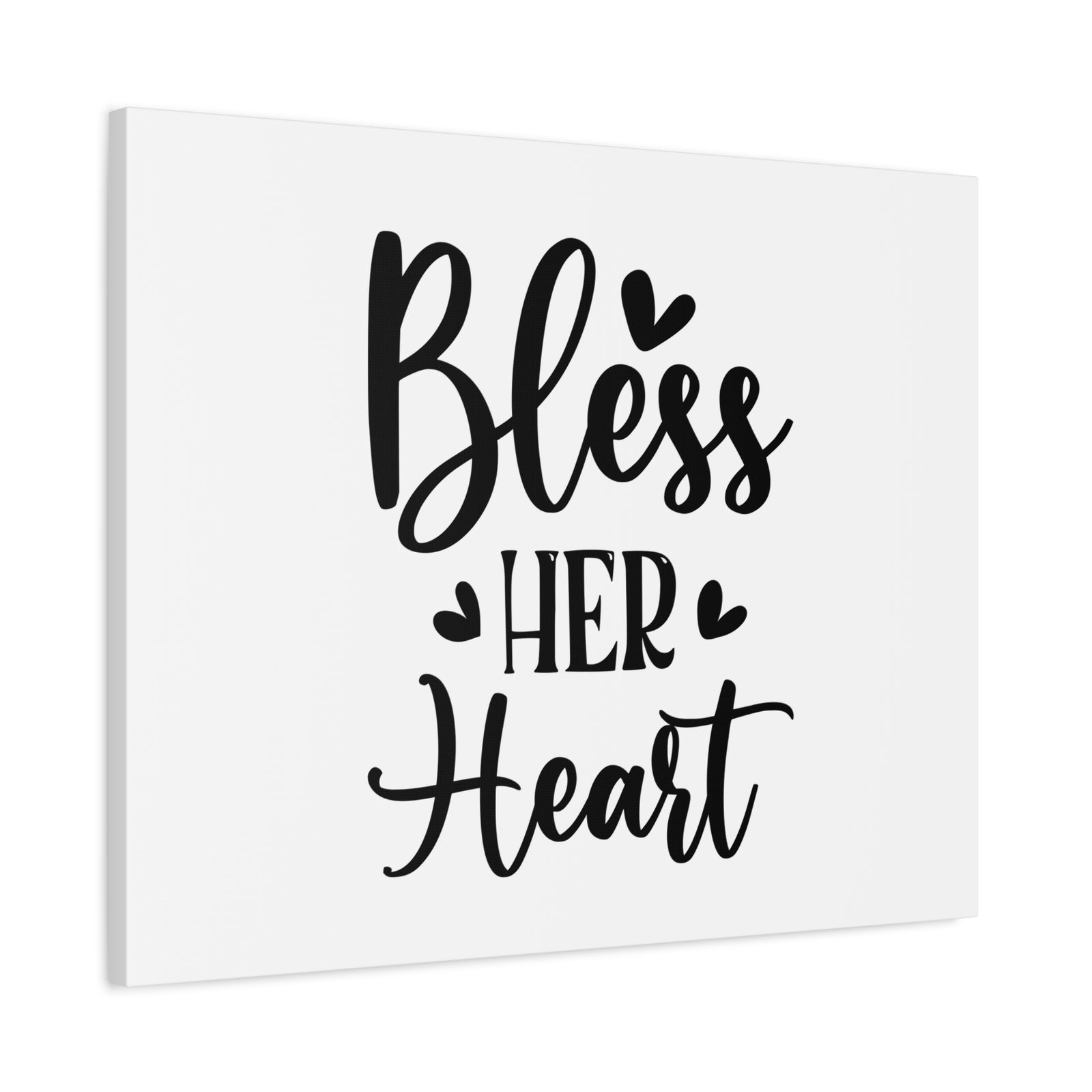 Scripture Canvas Bless Her Heart Psalm 20:4 Christian Wall Art Bible Verse Print Ready to Hang-Express Your Love Gifts